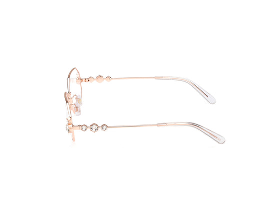 Swarovski SK5455-H-033-55 eyeglasses in pink gold frame with clear lenses