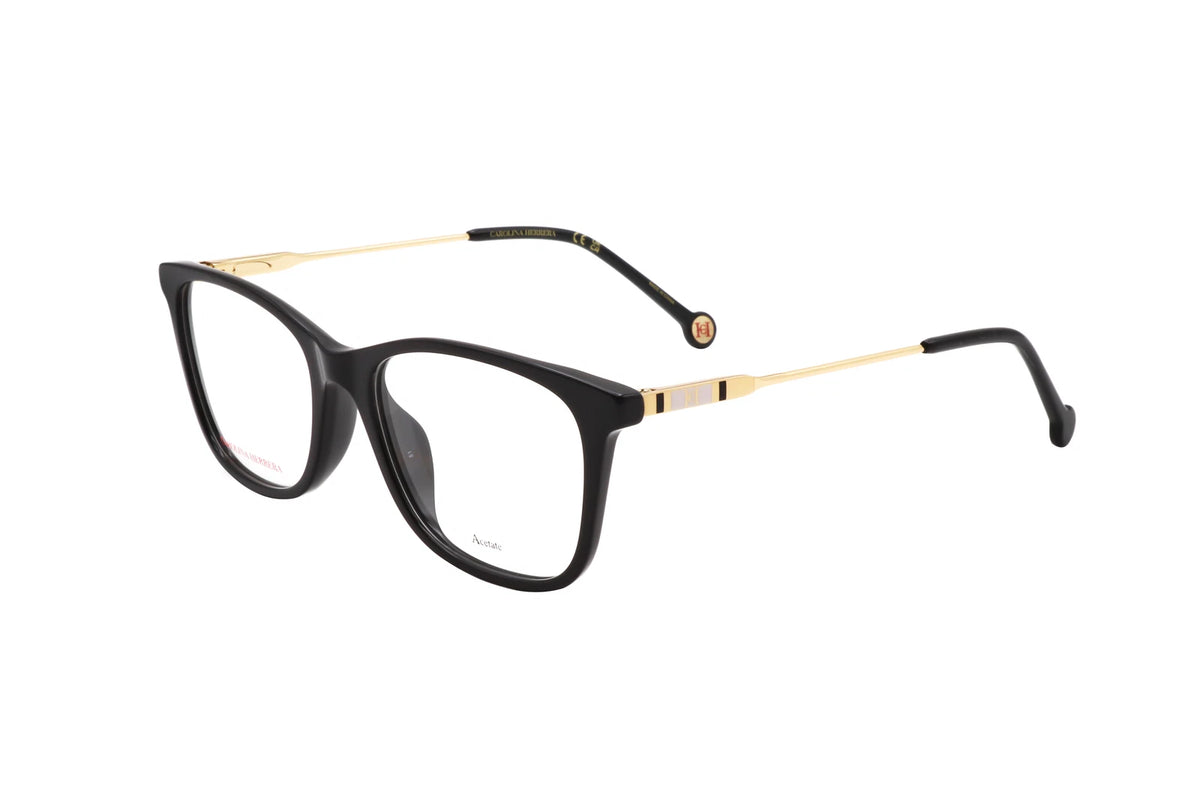 Carolina Herrera HER-0118/G 807 Black Rectangle Eyeglasses 52mm Eyeglasses