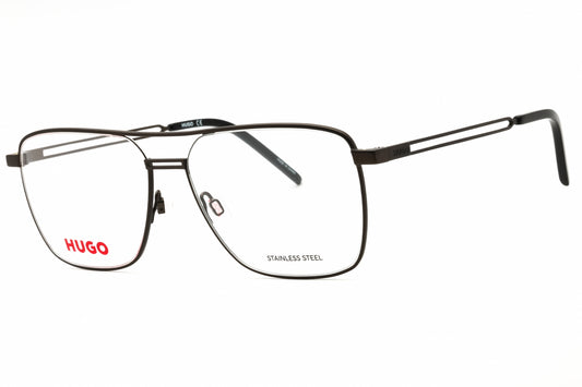 HUGO HG 1145-0SVK 00 Matte Ruthenium Black Rectangular Eyeglasses 56mm