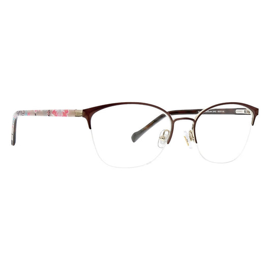 Vera Bradley Eileen Mocha Mint 5217 52mm New Eyeglasses
