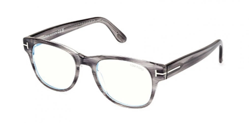 Tom Ford FT5898-B 020 Gray Rectangle Eyeglasses 52mm Eyeglasses