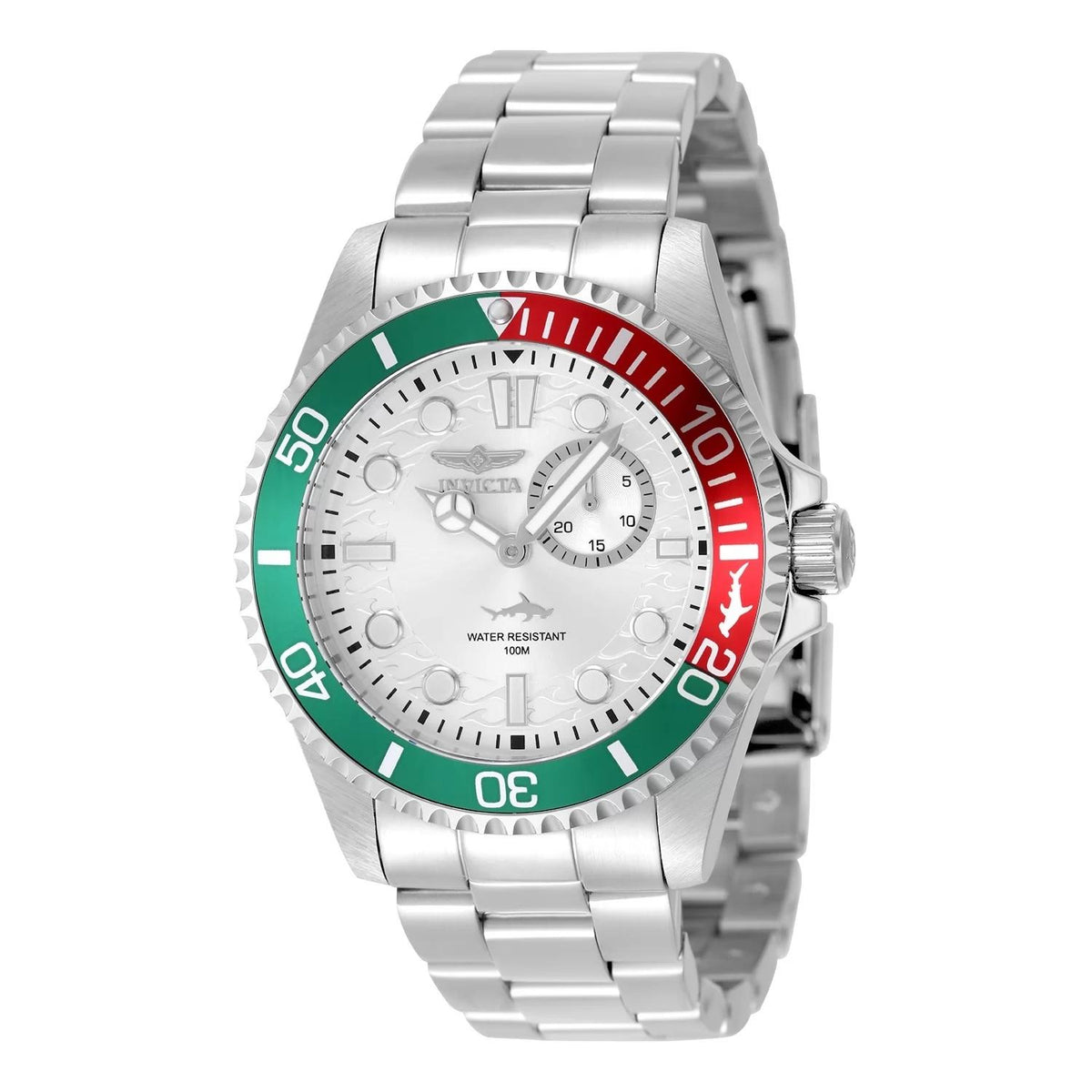 Invicta 49276 watch with silver dial and stainless steel band
