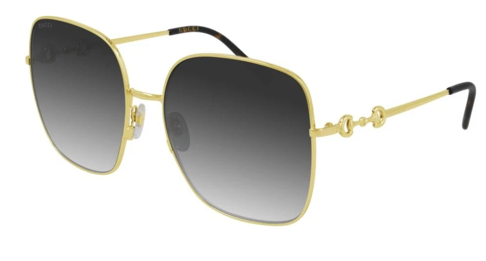 Gucci GG0879S-001 Gold Rectangular Sunglasses 61mm Sunglasses