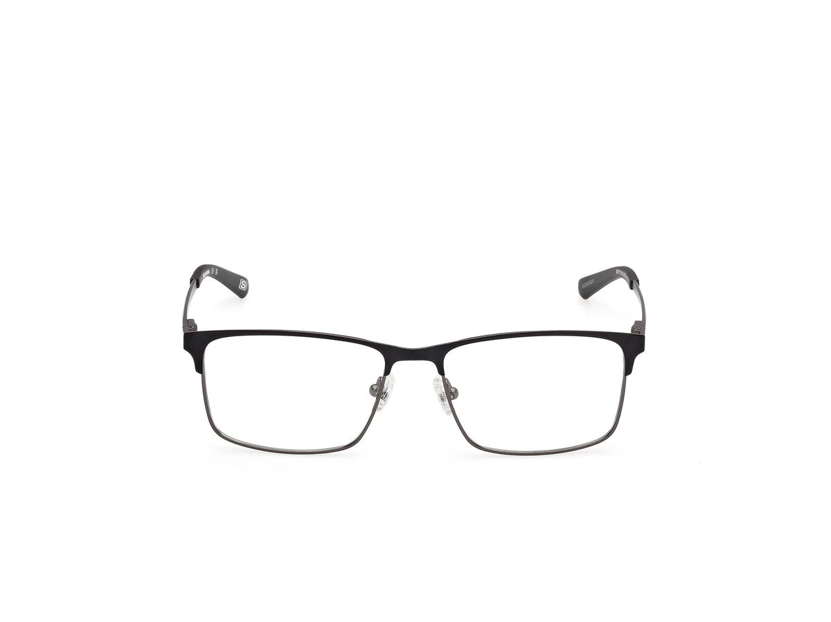 Skechers SE50110-002-54 eyeglasses in matte black frame with clear lenses