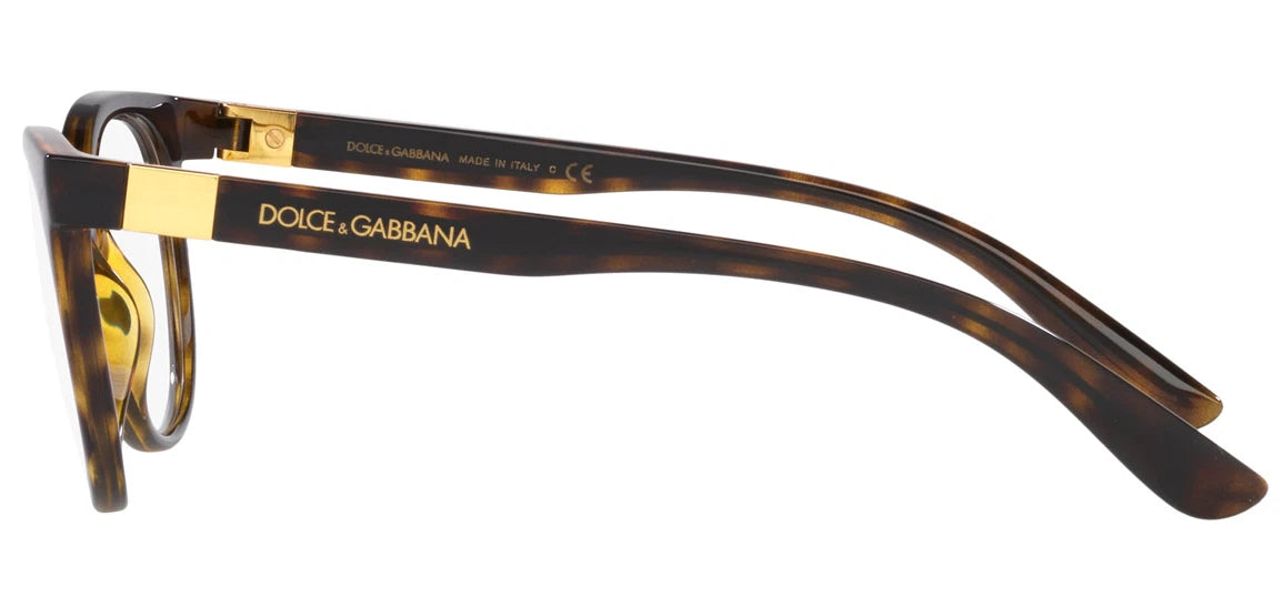 Dolce Gabbana 0DG5084-502-55 Havana Brown Geometric EYEGLASSES 55mm Eyeglasses