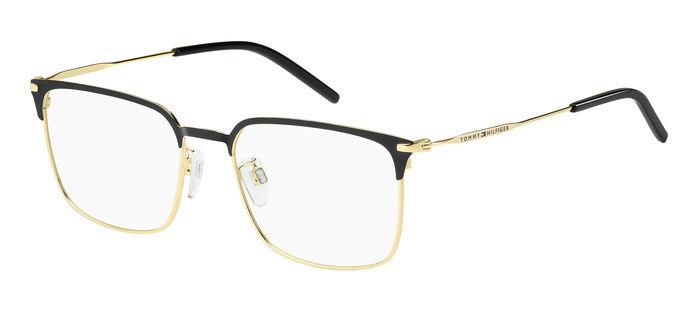 Tommy Hilfiger TH2062/G-I46-54 Matte Black Gold Rectangle Eyeglasses 54mm Eyeglasses