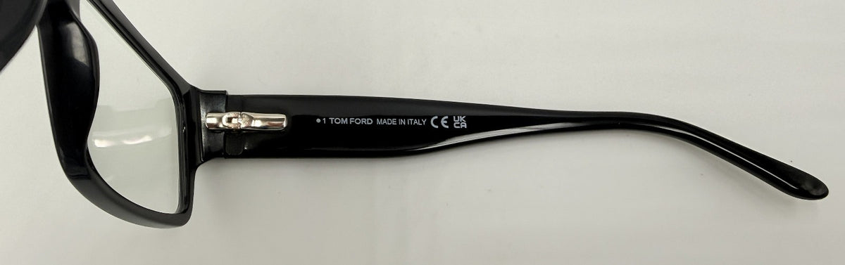 Tom Ford FT5835-B-001 eyeglasses in black frame with clear lenses