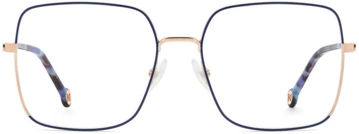Carolina Herrera HER0346-LKS-55 Gold Blue Rectangle Eyeglasses 55mm Eyeglasses