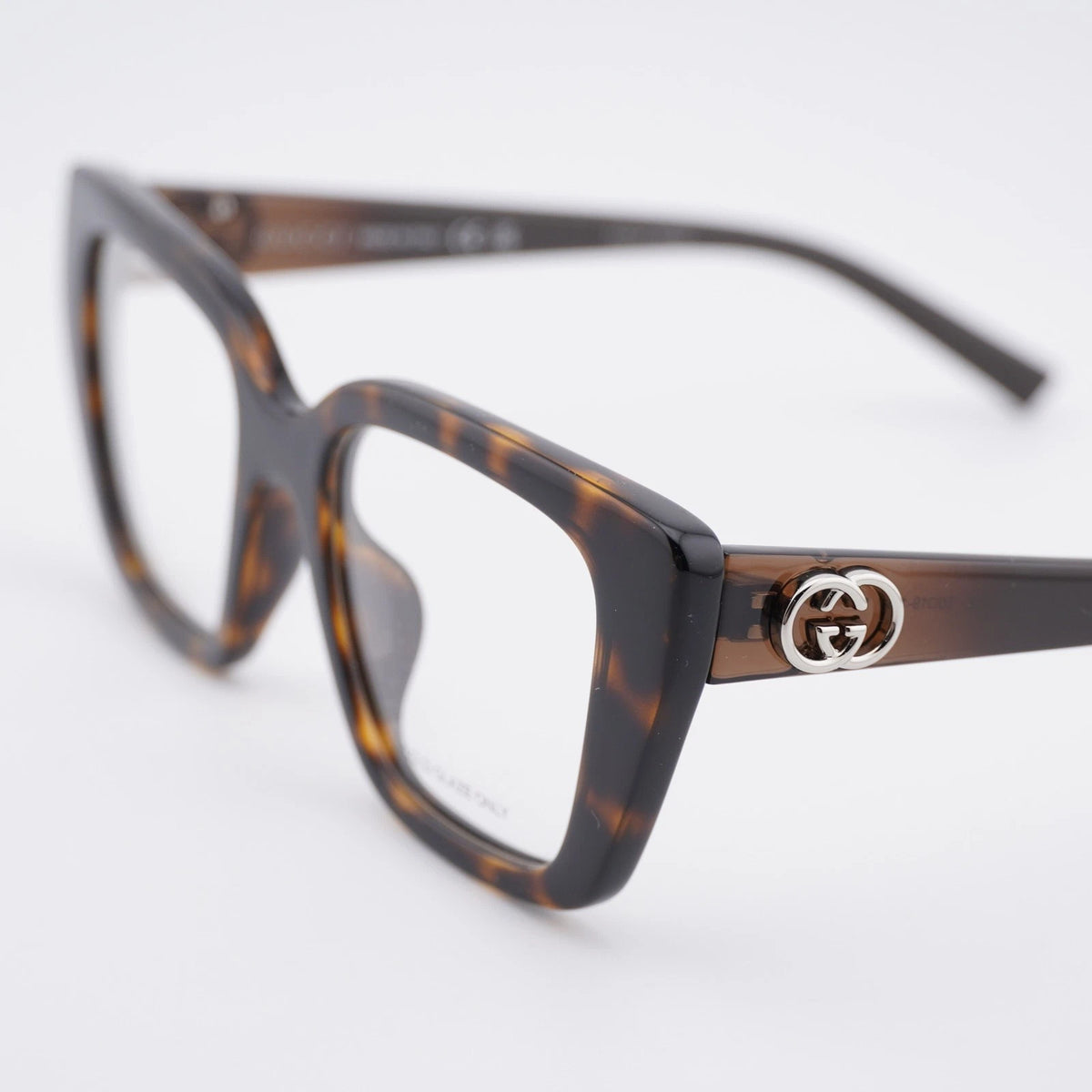 Gucci GG2028o-002 eyeglasses in brown frame with clear lenses