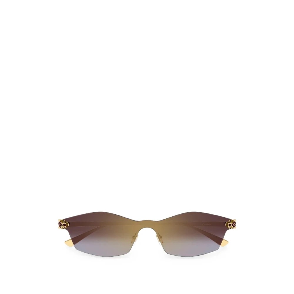 Cartier CT0678S-004 Gold Shield Sunglasses 99mm Sunglasses