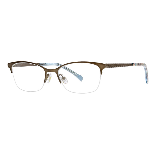 Vera Bradley Noreen Mocha Mint 4916 49mm New Eyeglasses