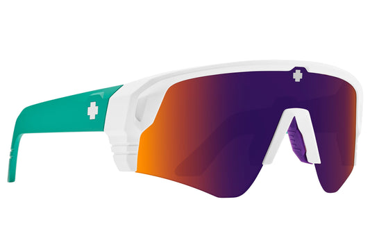 Spy MONOLITH-Matte White Teal/Happy Gray Green Dark Purple 142mm New Sunglasses