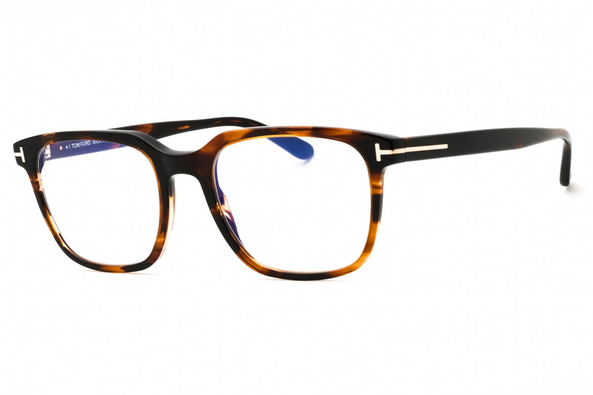 Tom Ford FT5818-B-050 dark brown Rectangular Eyeglasses 53mm Eyeglasses