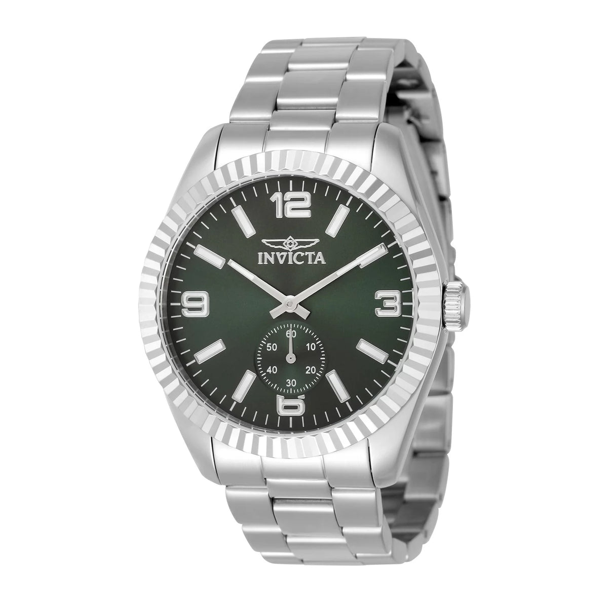 Invicta 49358 Quartz Watch Green Dial Stainless Steel 43mm Men