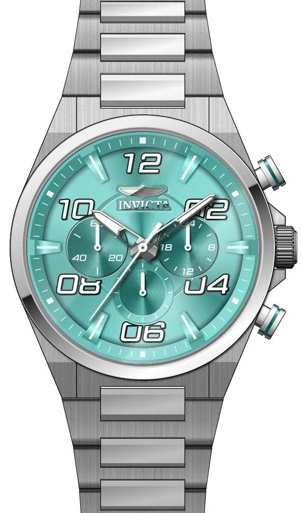 Invicta 50425 watch with tiffany blue dial and stainless steel band