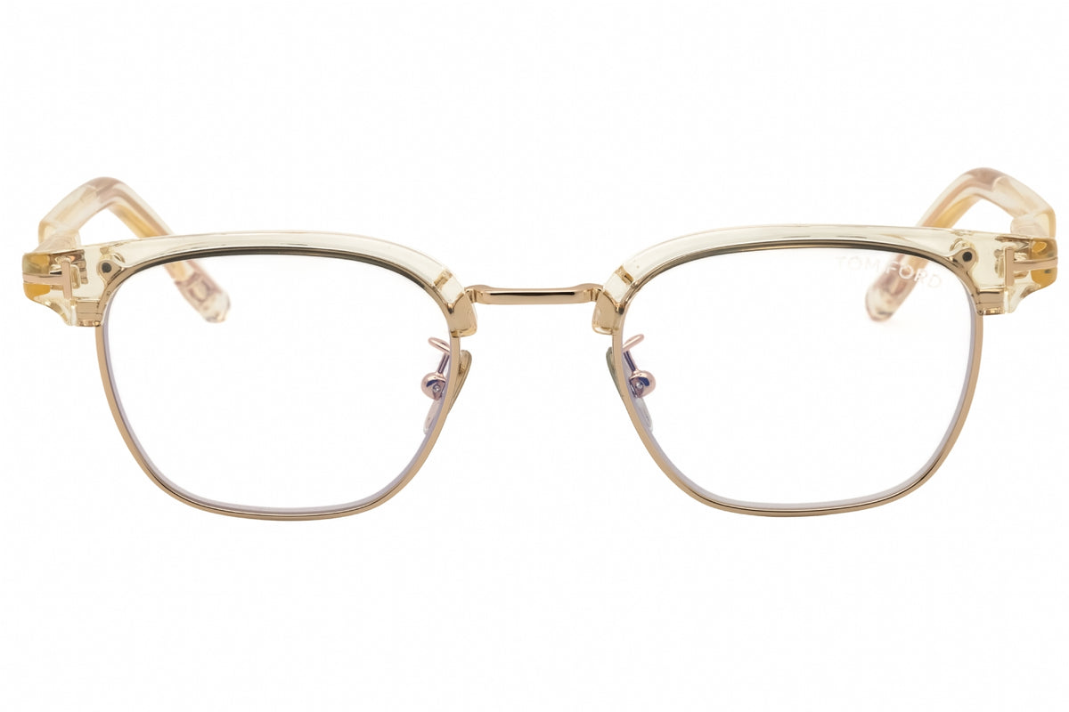 Tom Ford FT5932-D-B-39 shiny yellow Rectangular Eyeglasses 47mm Eyeglasses