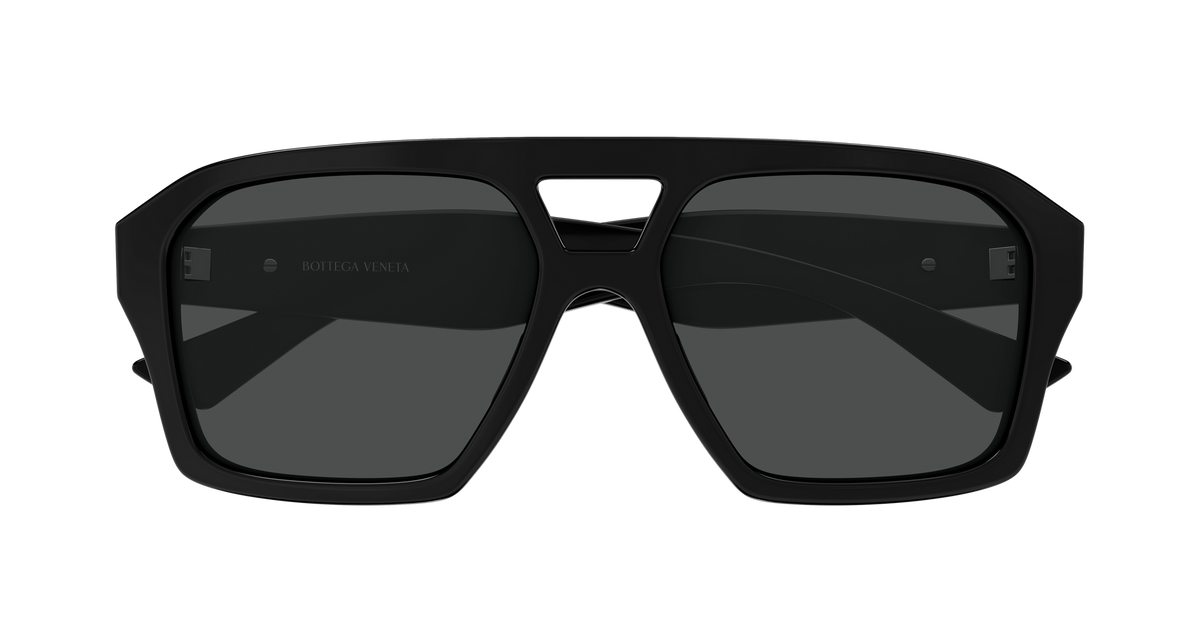 Bottega Veneta BV1501S-001-56 Black Rectangular  56mm Sunglasses