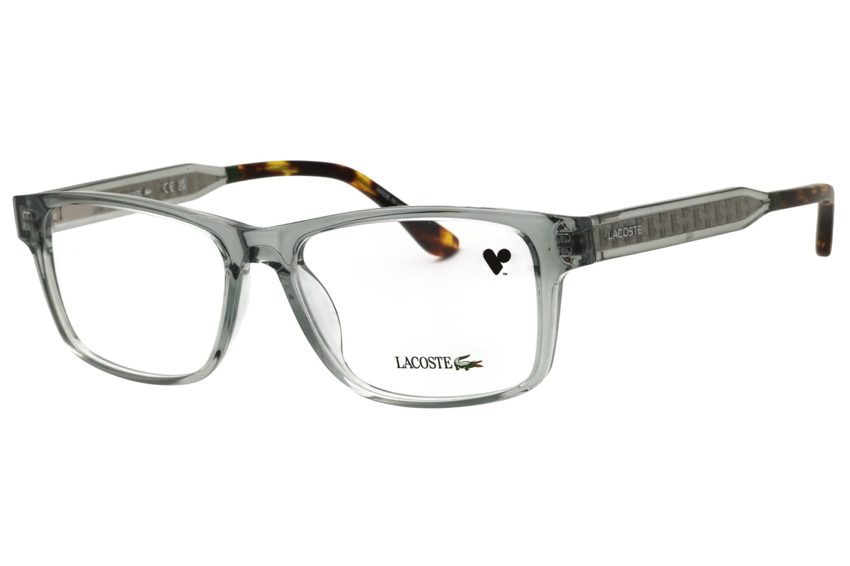 Lacoste L2977 N-035 TRANSPARENT GREY Rectangular Eyeglasses 54mm Eyeglasses