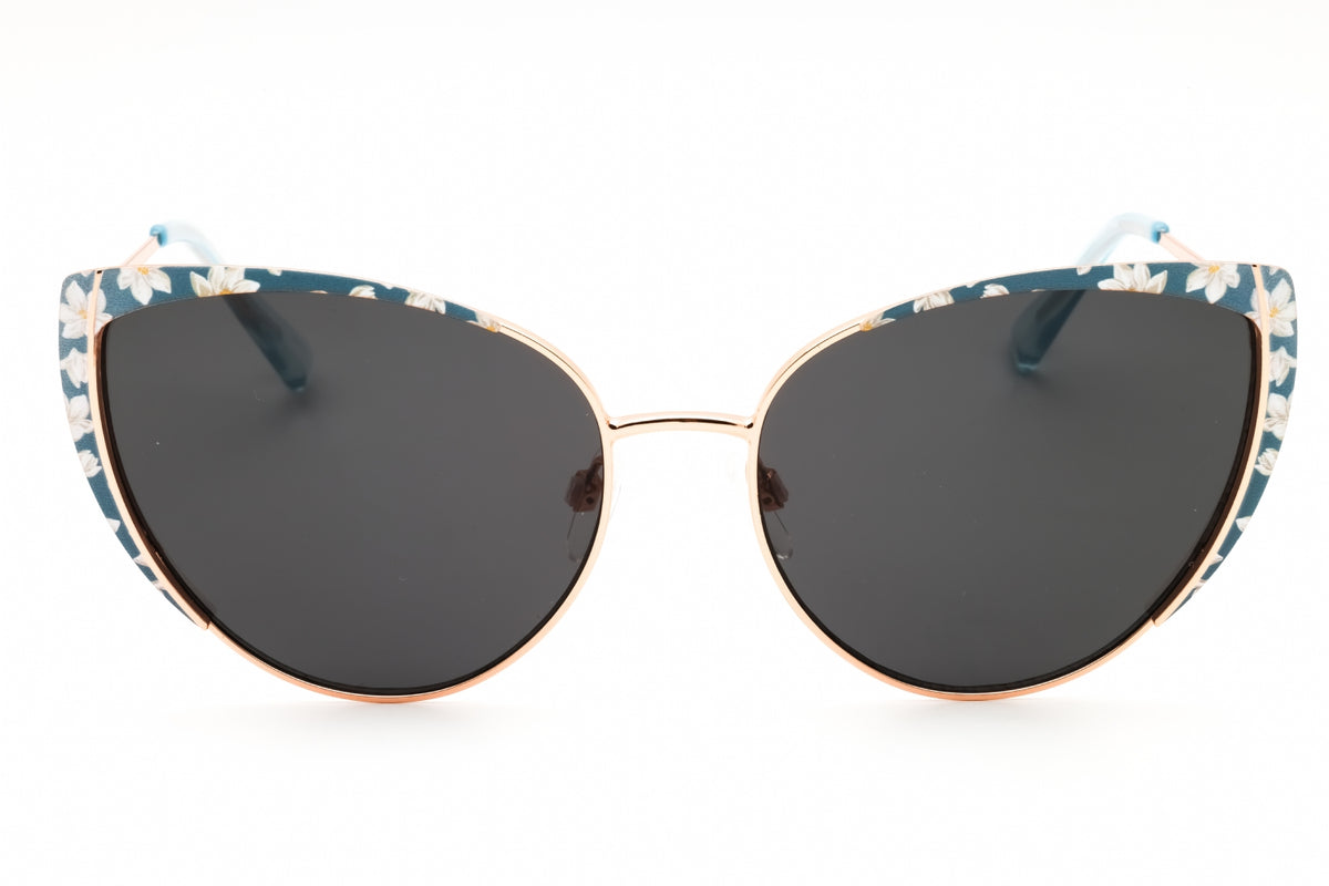 Draper James DJ9038-454 BLUE FLORAL Cat eye Sunglasses 57mm Sunglasses