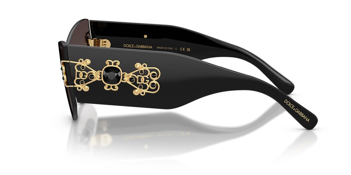 Dolce & Gabbana 0DG4526B-501/8G Black Shield Sunglasses 42mm