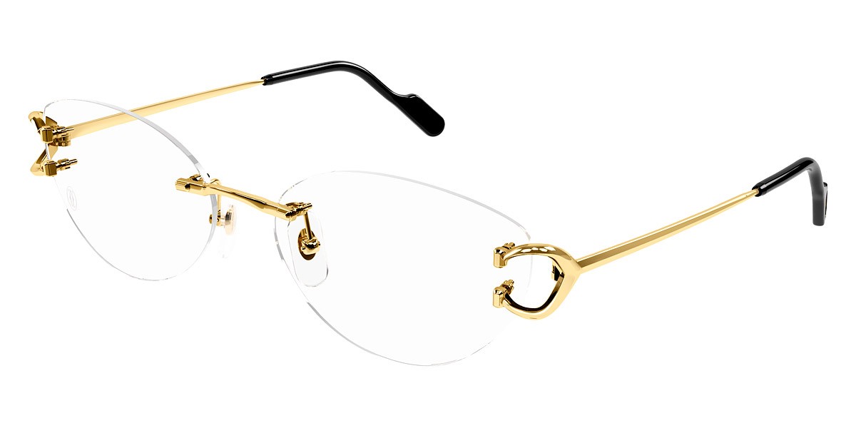 Cartier CT0487O-001 Gold Cat Eye Eyeglasses 57mm Eyeglasses