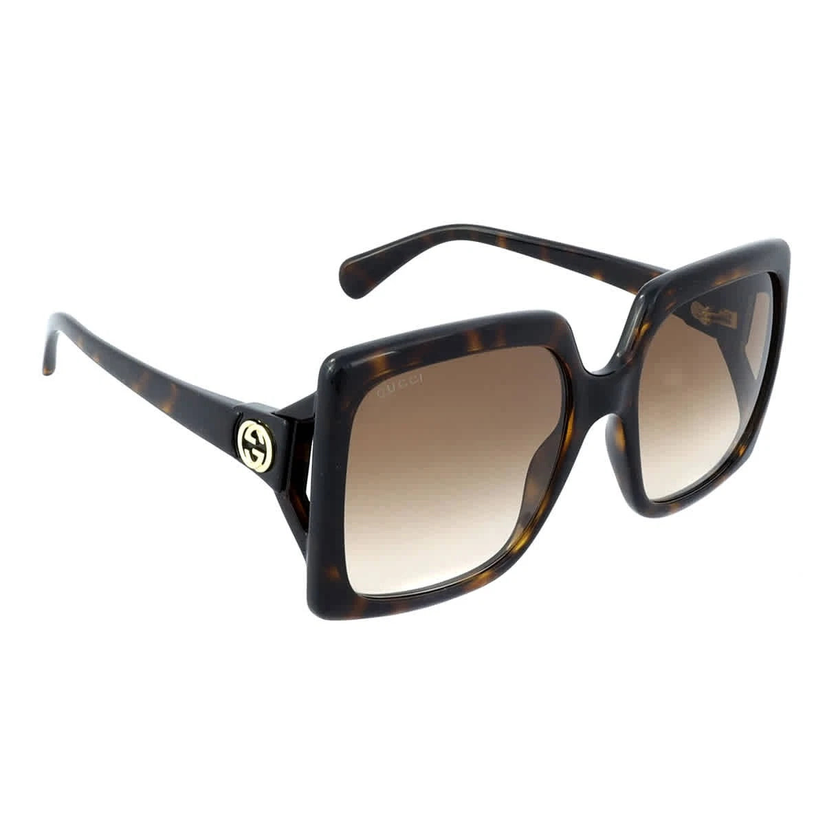 Gucci GG0876S-002 Havana Rectangular Sunglasses 60mm Sunglasses
