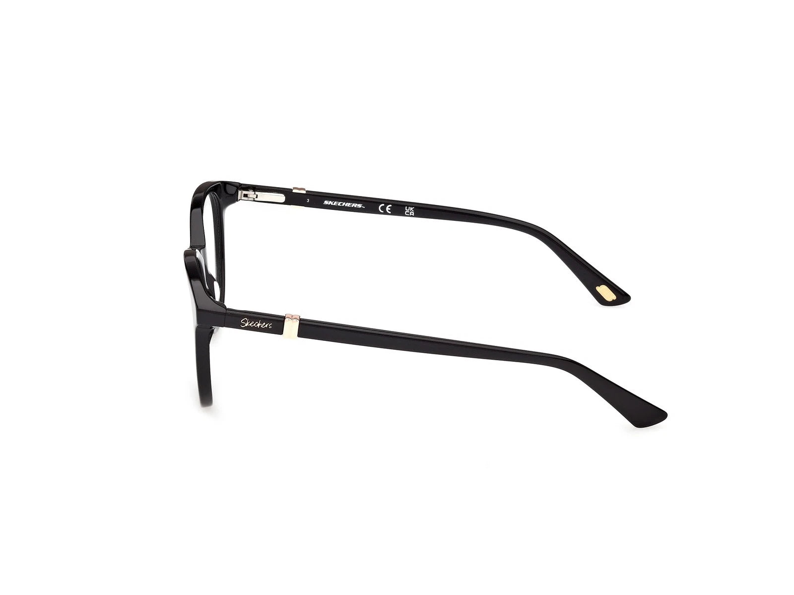 Skechers SE50179-001-50 eyeglasses in shiny black frame with clear lenses