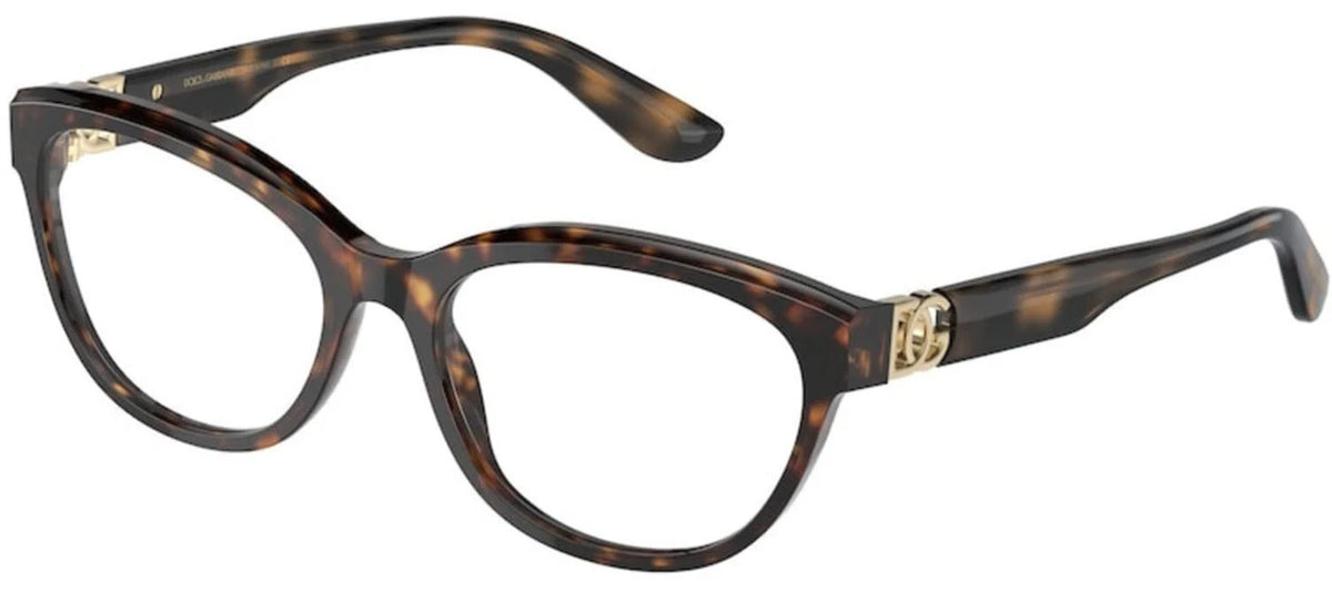 Dolce Gabbana 0DG3342-502-53 Havana Cat Eye EYEGLASSES 53mm Eyeglasses