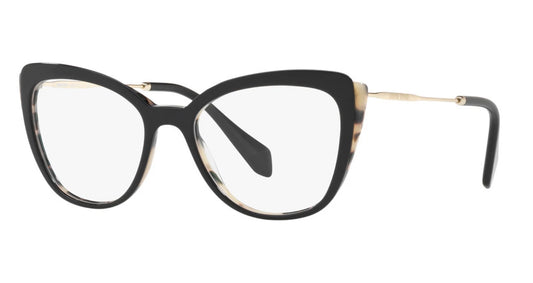 Miu Miu 0MU02QV-ROK1O1-51 Black Designer EYEGLASSES 51mm Eyeglasses