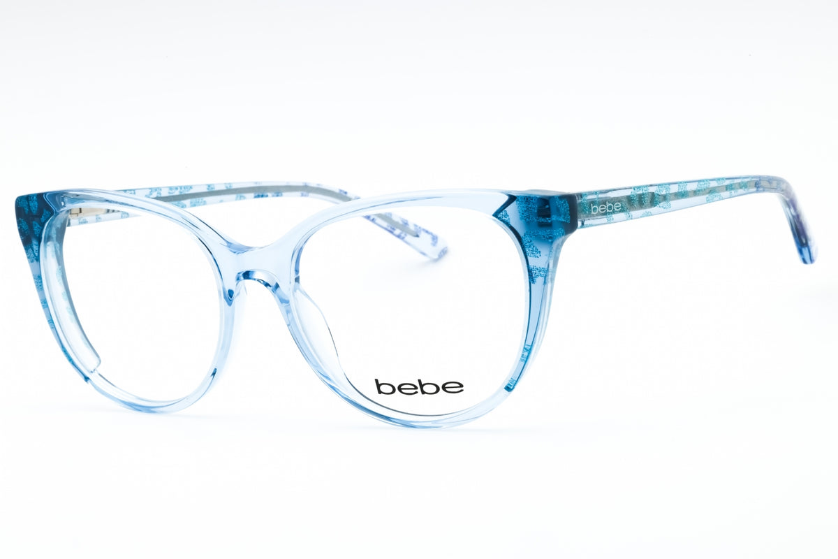 Bebe BB5208-422 BLUE ANIMAL Cat eye Eyeglasses 52mm Eyeglasses