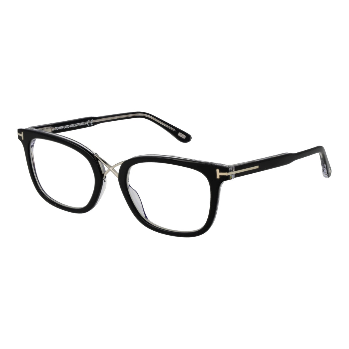Tom Ford FT5637-B 005 Black Rectangle Eyeglasses 52mm Eyeglasses