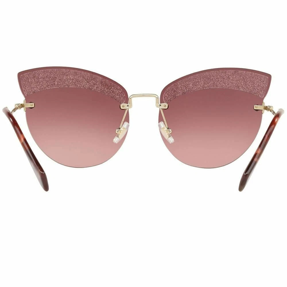 Miu Miu 0MU51TS-4UD085-54 Pale Gold / Glitter Peach Full Rim SUNGLASSES 0mm Sunglasses