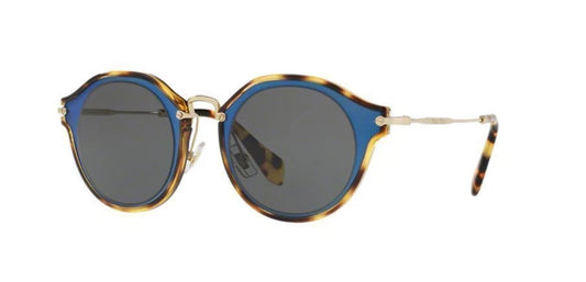 Miu Miu 0MU51SS-VA71A1-49 Matte Azure Sunglasses SUNGLASSES 60mm Sunglasses
