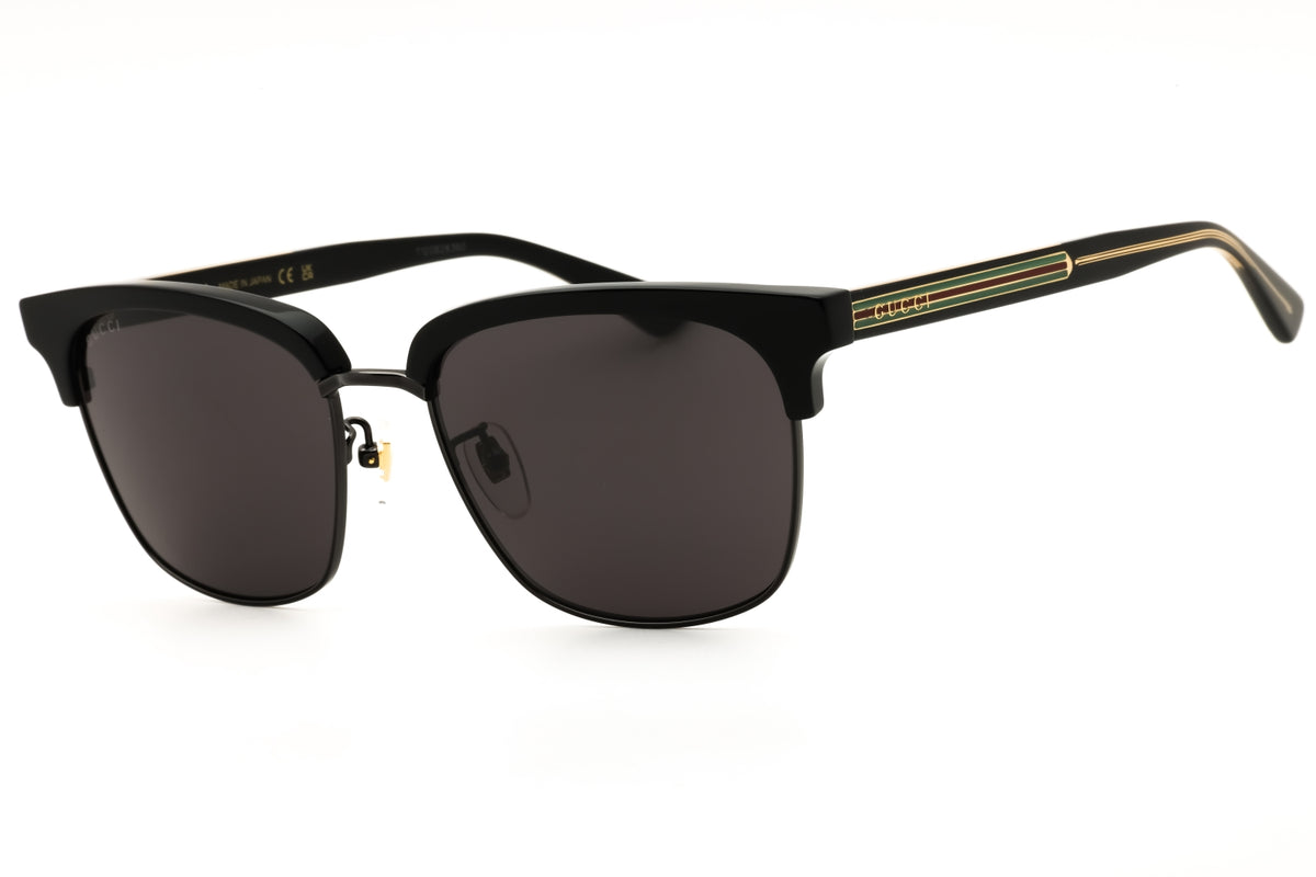 Gucci GG0382S-001 BLACK-BLACK Rectangular Sunglasses 56mm Sunglasses