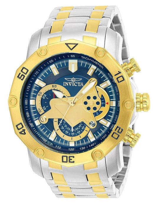 Invicta 22762 watch with blue dial and stainless steel band
