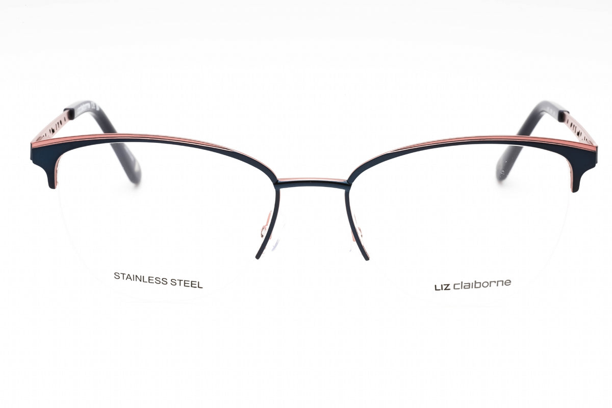 Liz Claiborne L 673-0E8W 00 SMTT NAVY Cat eye Eyeglasses 53mm Eyeglasses