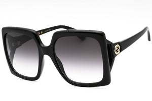 Gucci GG0876S-001 Shiny Black Oversized Sunglasses 60mm