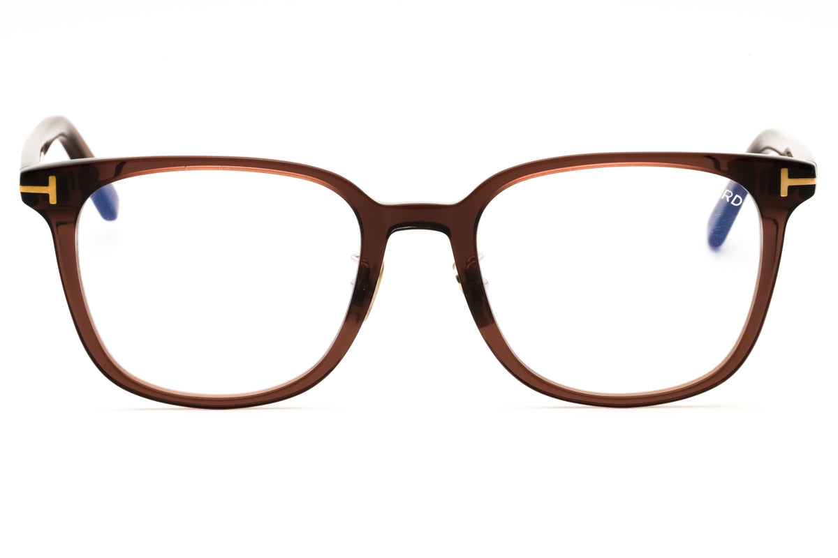 Tom Ford FT5998-K-B-045 shiny light brown Rectangular Eyeglasses 51mm Eyeglasses