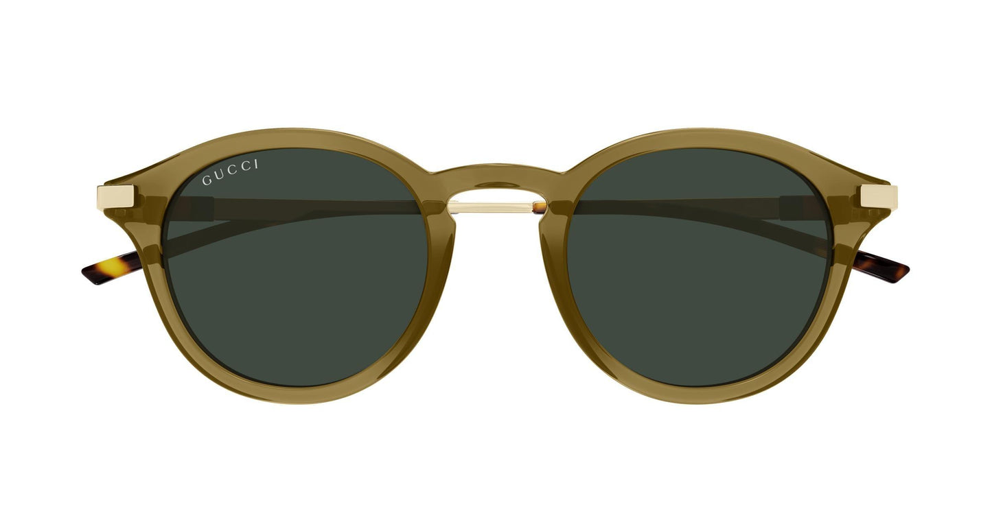 Gucci GG1890S-003 sunglasses in gold frame with green lenses