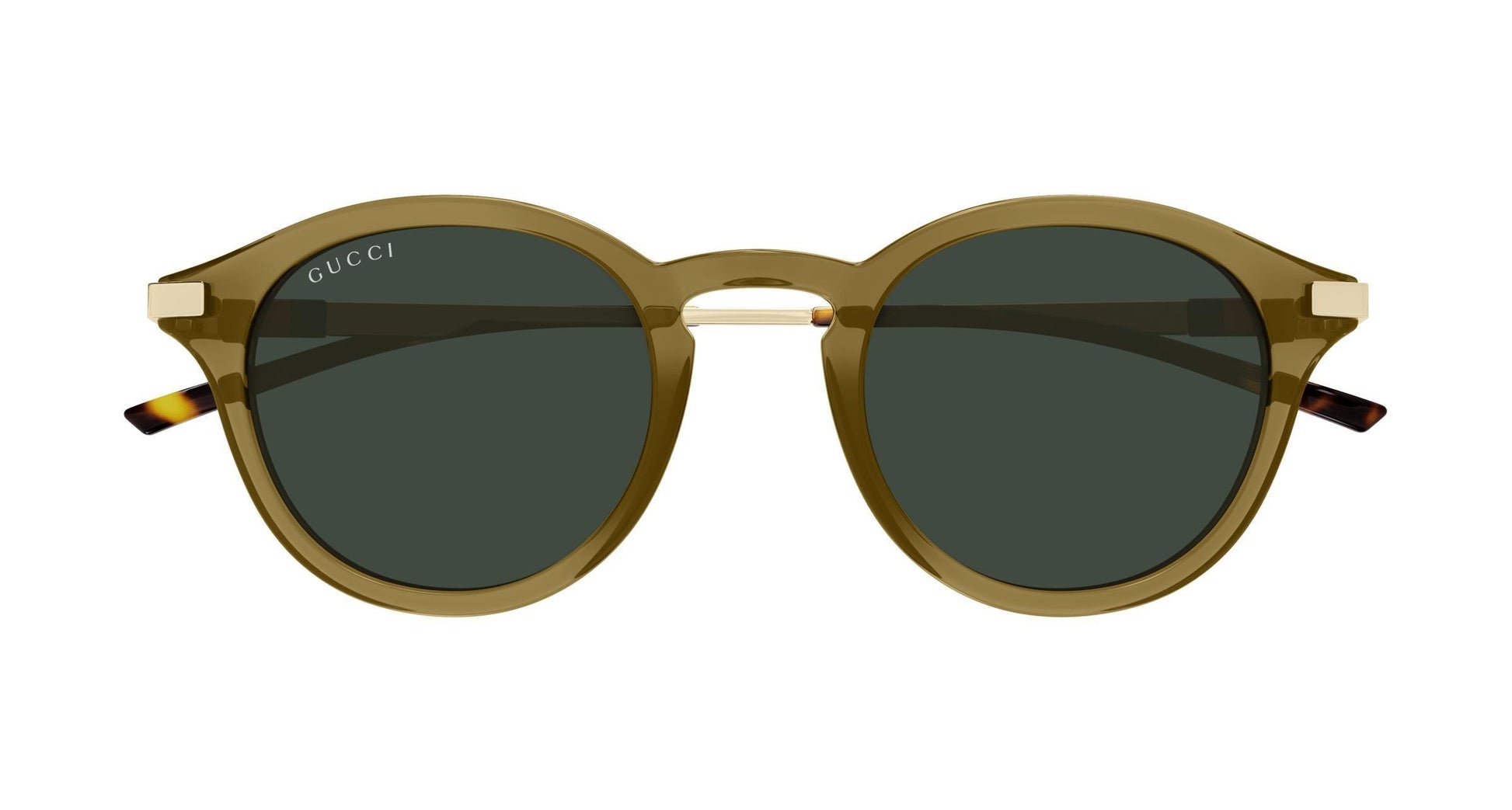 Gucci GG1890S-003 sunglasses in gold frame with green lenses