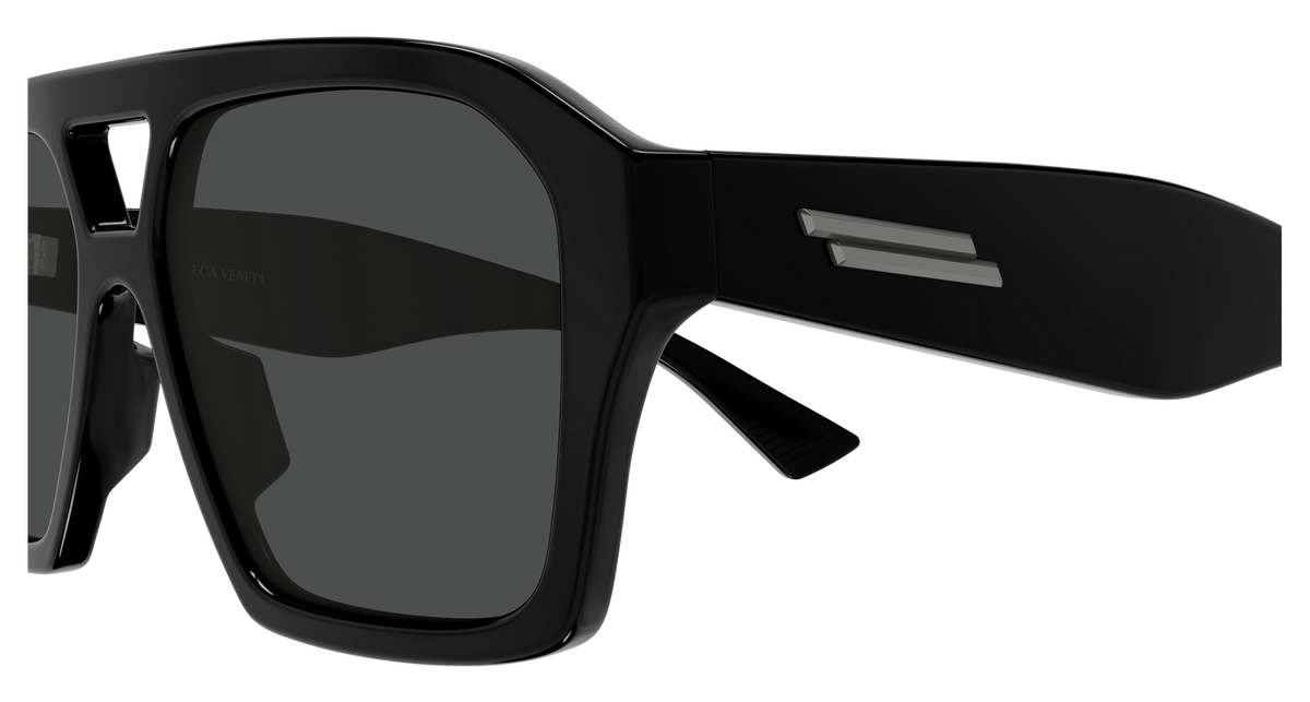 Bottega Veneta BV1501S-001-56 Black Rectangular  56mm Sunglasses
