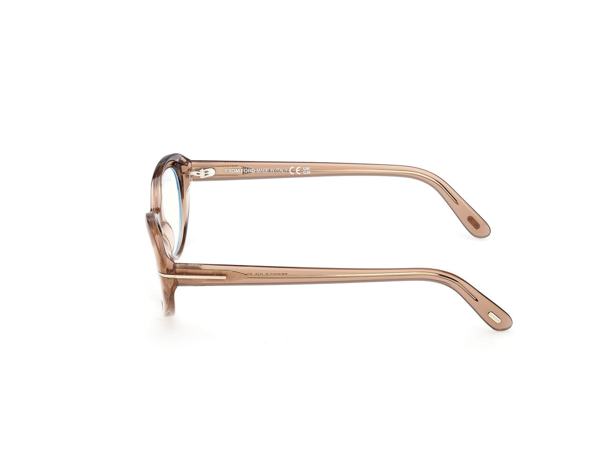 Tom Ford FT6092-B-50045-50 Shiny Light Brown Oval  50mm Eyeglasses