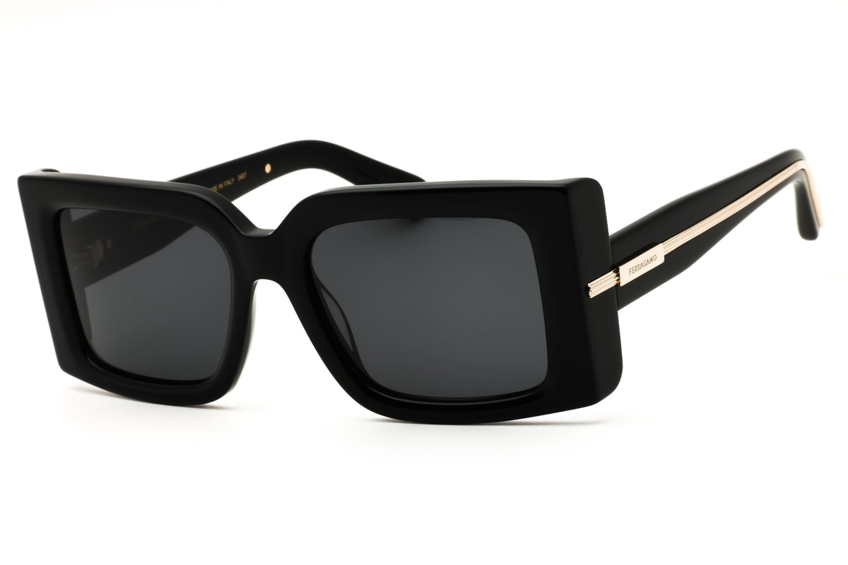 Salvatore Ferragamo SF2032S-001 BLACK Oversized Sunglasses 55mm Sunglasses