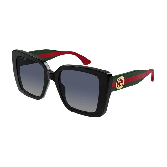 Gucci GG1861S-005 Black Green Square Sunglasses 0mm