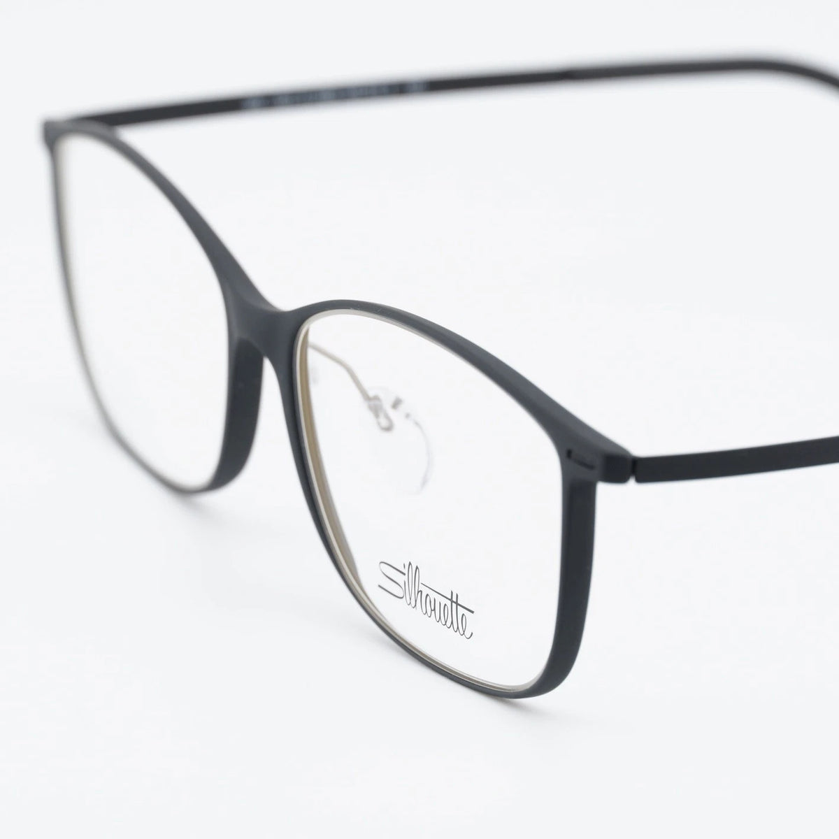 Silhouette Urban Lite 1572/41-6054 eyeglasses in black matte frame with clear lenses