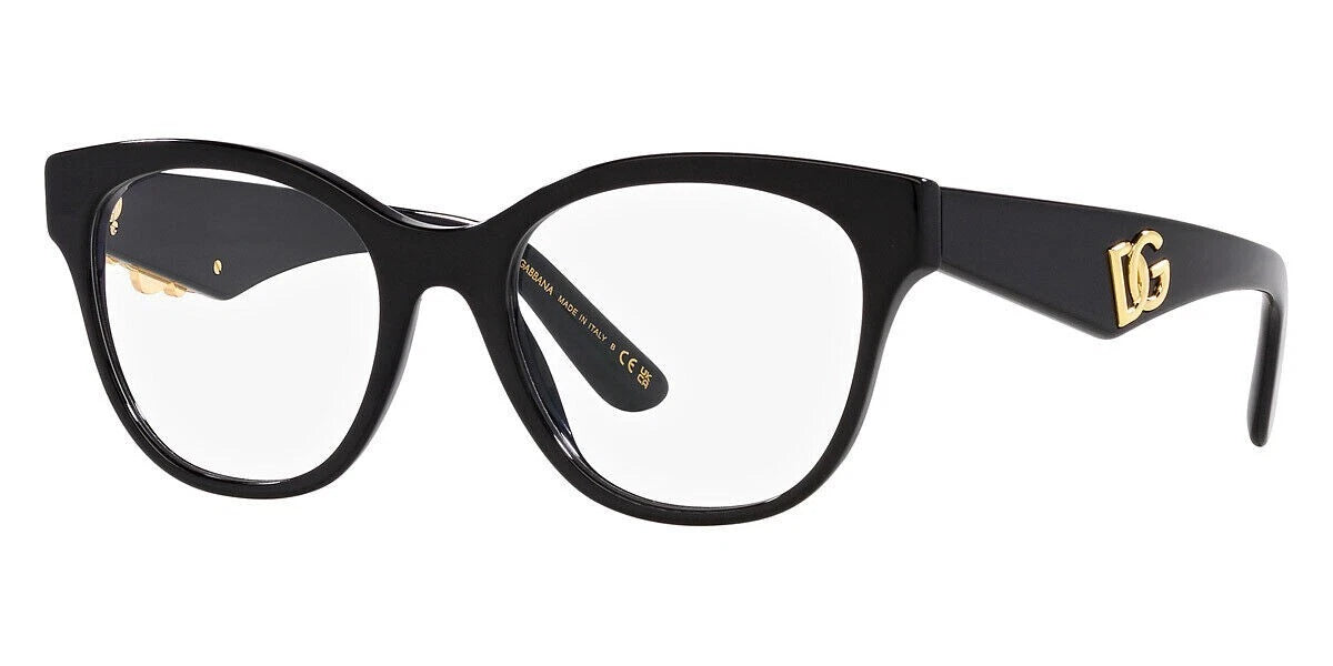Dolce Gabbana 0DG3371-501-51 Black Round EYEGLASSES 51mm Eyeglasses
