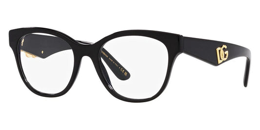 Dolce Gabbana 0DG3371-501-51 Black Round EYEGLASSES 51mm Eyeglasses
