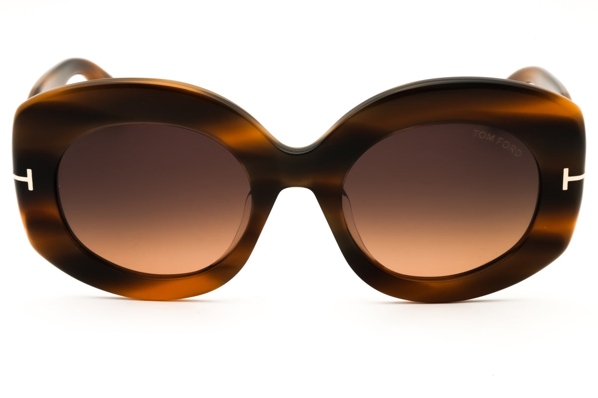 Tom Ford FT1346-F-55T coloured havana Oversized Sunglasses 53mm Sunglasses