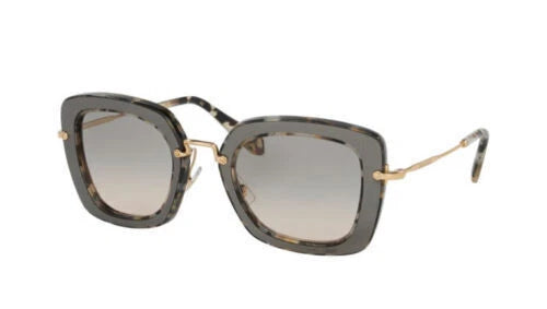 Miu Miu 0MU07OS-DHE3H2-52 Gray Irregular SUNGLASSES 0mm Sunglasses