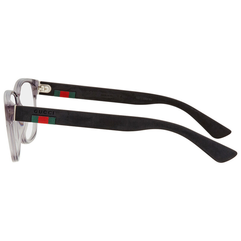 Gucci GG0011O-007 eyeglasses in grey frame with clear lenses